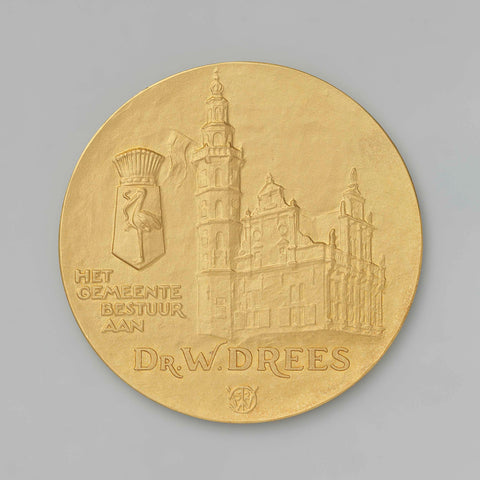 Medal of Honor Awarded by the Municipality of The Hague to Willem Drees, Dirk Wolbers, 1966 Canvas Print