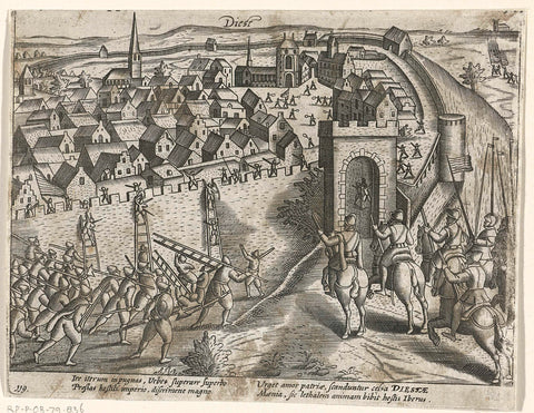Conquest of Diest, 1580, anonymous, 1613 - 1615 Canvas Print