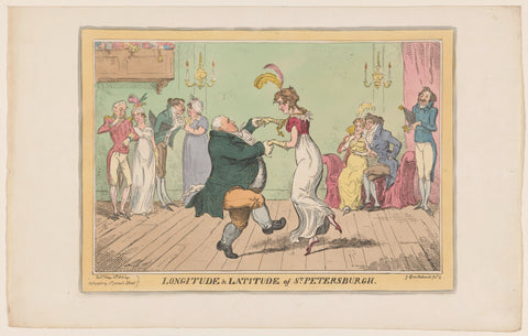 Cartoon on de Duke of Clarence, de later King Willem IV, 1813, George Cruikshank, 1813 Canvas Print