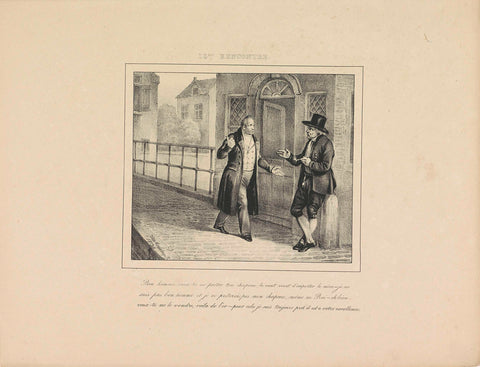 King William I asks to borrow a hat, 1829, Jean-Louis Van Hemelryck, 1829 Canvas Print