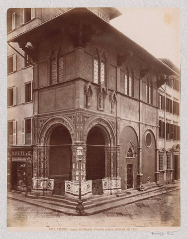 Exterior of the Loggia del Bigallo in Florence, anonymous, c. 1870 - c. 1890 Canvas Print