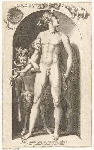 Bacchus, Nicholas Braeu, 1598 Canvas Print