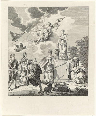 Allegory on William V's attempts to enslave the country, 1787, anonymous, 1787 Canvas Print