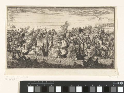 Battle of Kijkduin, 21 August 1673, Herman Padtbrugge, 1674 - 1676 Canvas Print