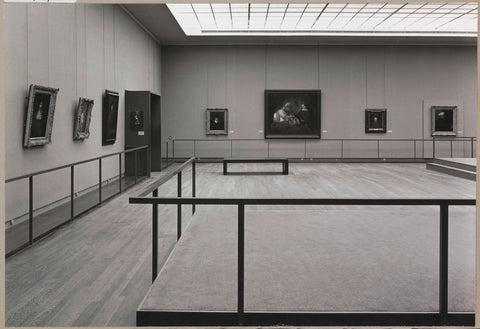 Room with seven paintings, two elevations, a bench for visitors and a passage, c. 1969 Canvas Print