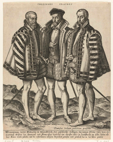 Portrait of the Coligny brothers, Wierix (rejected attribution), after 1579 - 1631 Canvas Print