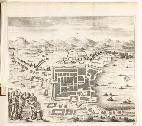 Map of Como, 1726, Daniël Stopendaal, 1726 Canvas Print