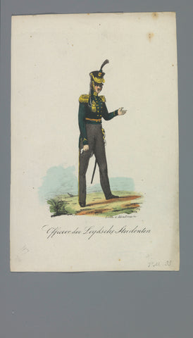 Officier der Leydsche Studenten, Albertus Verhoesen (attributed to), 1835 - 1850 Canvas Print