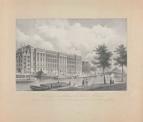 View of the Palace of Justice to which the wounded from the Ten-Day Campaign are transferred, 1831., anonymous, 1865 Canvas Print