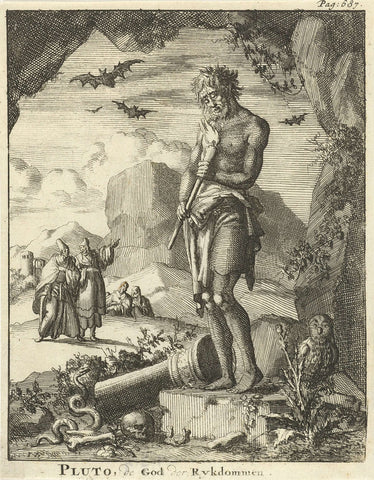 Statue of Pluto, Jan Luyken, 1686 Canvas Print