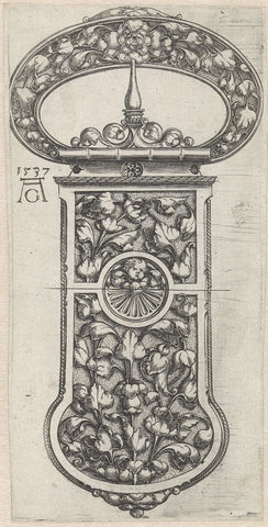 Ontwerp voor een gesp, Heinrich Aldegrever, 1537 Canvas Print