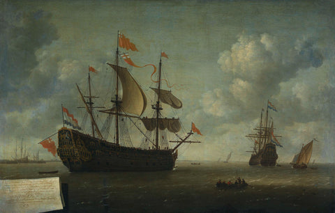 The Arrival of the Royal Charles, Jeronymus van Diest (II), 1667 Canvas Print