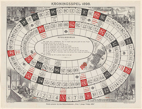 Kroningsspel 1898 / Gratis premie bij den scheurkalender 