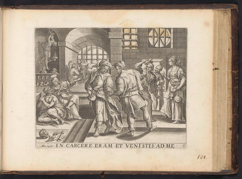 Visits of the prisoners, anonymous, Maerten de Vos, 1646 Canvas Print