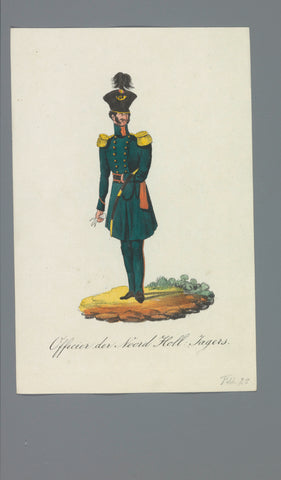 Officier der Noord Holl: Jagers, Albertus Verhoesen (attributed to), 1835 - 1850 Canvas Print