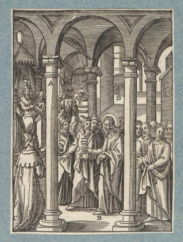 Christ preaches to the scribes and the Pharisees, Christopher of Shechem (II), 1629 Canvas Print