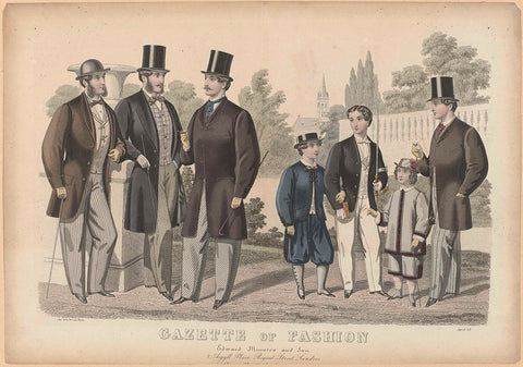 Gazette of Fashion, April 1863, anonymous, 1863 Canvas Print