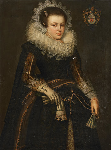 Portrait of Mertijntje van Ceters, anonymous, 1623 Canvas Print