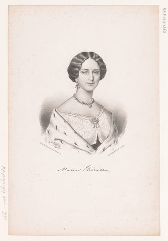 Portret van Maria Theresia, prinses van Modena, Alphonse Farcy, 1849 Canvas Print