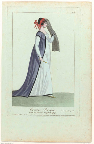 Costume Français, No.3 : Robe à la Turcque, anonymous, 1799 - 1810 Canvas Print