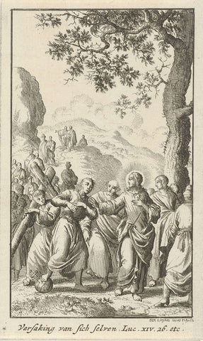 Christ and his followers, Jan Luyken, 1681 Canvas Print