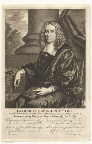 Portrait of theologian Frederick Spanheim Jr., Abraham de Blois, 1683 Canvas Print