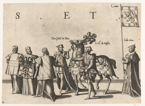 Part of the procession, no. 11, Joannes van Doetechum (I), 1559 Canvas Print