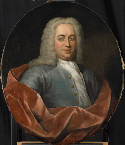 Portrait of Walter Senserff, Director of the Rotterdam Chamber of the Dutch East India Company, elected 1731, Jan Maurits Quinkhard, 1731 - 1772 Canvas Print