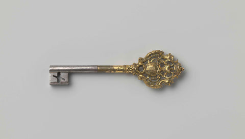 Key, so-called chamberlain key with the coat of arms of Franz Ludwig von Erthal, prince bishop of Würzburg and Bamberg, Johann Wolfgang van der Auweraa, c. 1780 Canvas Print