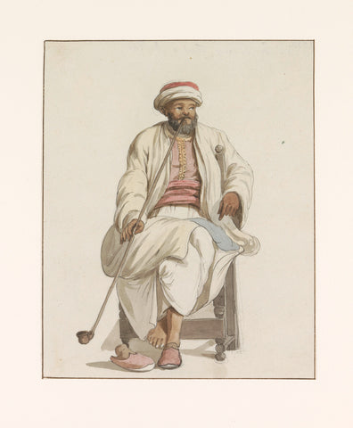 Kadi of the Turkish slaves on Malta, Louis Ducros, 1778 Canvas Print