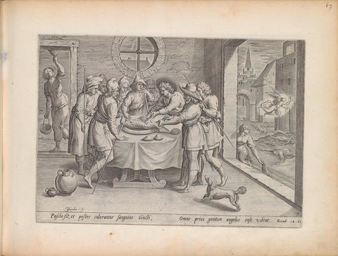 Passover and the Tenth Plague of Egypt, Johann Sadeler (I), 1643 Canvas Print