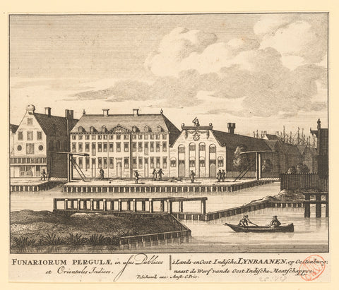 View of the lineways of the VOC and the Admiralty at Oostenburg in Amsterdam, anonymous, 1757 - 1766 Canvas Print