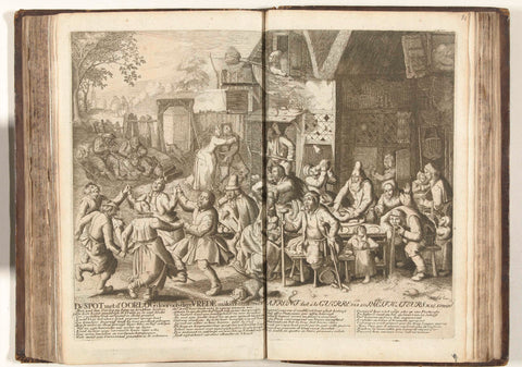 Dancing peasants celebrate peace, 1713, Pieter Serwouters, 1713 Canvas Print