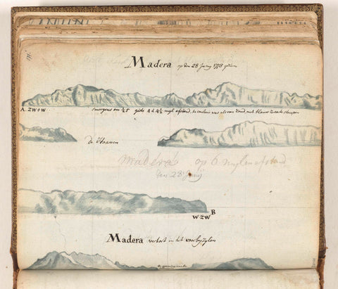 Coastal Profile of Madeira, Jan Brandes, 1778 Canvas Print