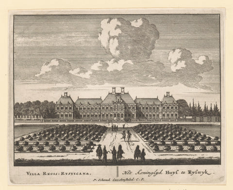 View of Huis ter Nieuburch in Rijswijk, anonymous, 1689 - 1711 Canvas Print