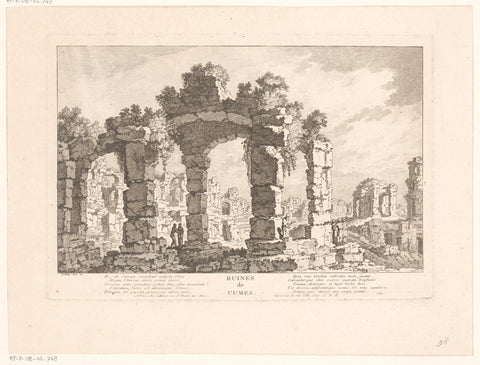 View of the ruins of Cumae, Pierre Quentin Chedel, 1715 - 1763 Canvas Print