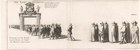 The funeral procession of Frederik Hendrik (plate no. 1), 1647, Pieter Nolpe, 1647 - 1651 Canvas Print