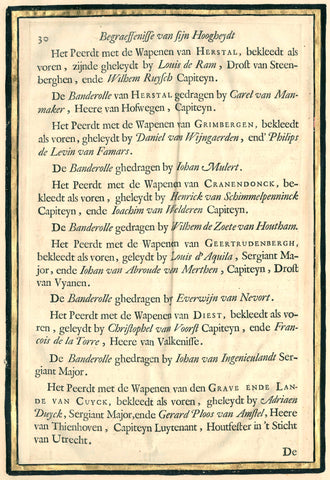 The description of the funeral of Frederik Hendrik, p. 30, Pieter Jansz. Station, 1651 Canvas Print