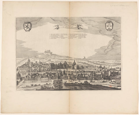 View of Geraardsbergen, anonymous, 1652 Canvas Print