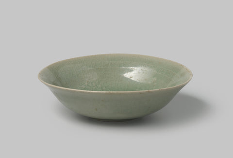 Bowl with a green glaze, anonymous, c. 1400 - c. 1950 Canvas Print