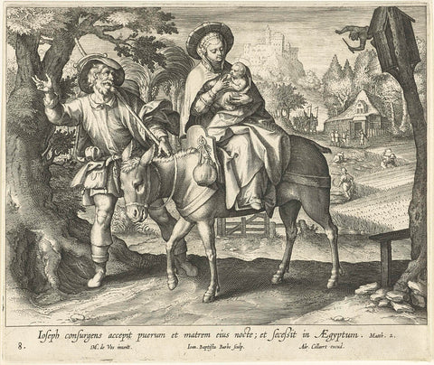 Flight to Egypt, Jan-Baptist Barbé, 1598 - 1618 Canvas Print