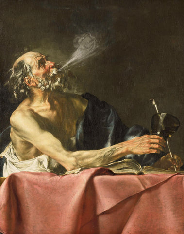 The Smoker Allegory of Transience, Hendrick van Someren, c. 1615 - c. 1625 Canvas Print