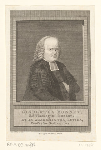 Portrait of Gisbertus Bonnet, Pieter Hendrik Jonxis, 1792 Canvas Print