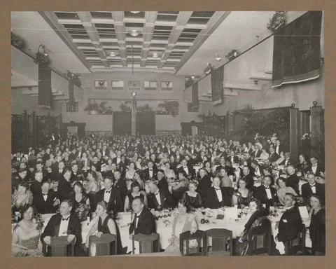 Diner at the celebration of the Jubilee of the Trade Association Amsterdam (HVA) in 1929, anonymous, 1929 Canvas Print