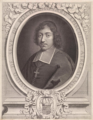 Portrait of Guy de Sève de Rochechouart, Bishop of Arras, Pieter van Schuppen, 1679 Canvas Print