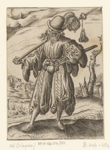 Landsknecht, anonymous, 1524 - 1612 Canvas Print