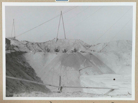 Sand dumps at shelter B at Heemskerk, 1939 - 1941 Canvas Print