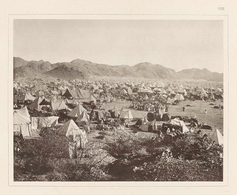 View of the tomb of Sittana Mèjmunah and the pilgrim's camp, Mecca (pl.8), Abd Al-Ghaffar, 1888 - 1889 Canvas Print