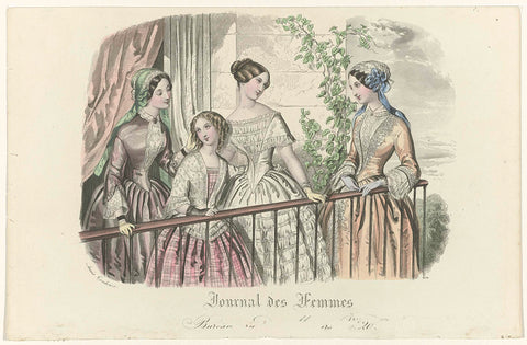 Journal des Femmes, ca. 1850, No. 1614, Anaïs Colin-Toudouze, c. 1850 Canvas Print