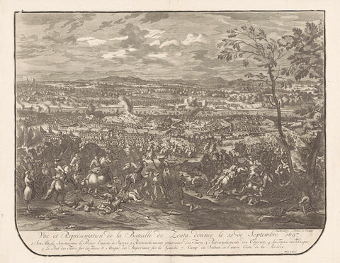 Battle of Senta, 1697, Jan van Huchtenburg, 1729 Canvas Print